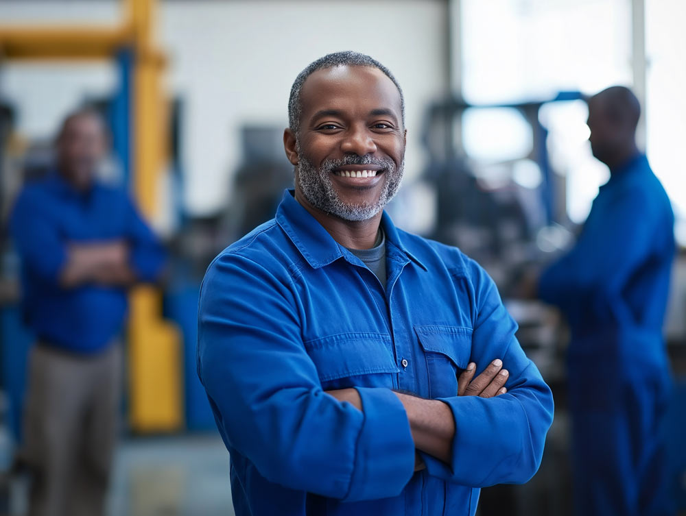 TEN employee crossed arms smiling